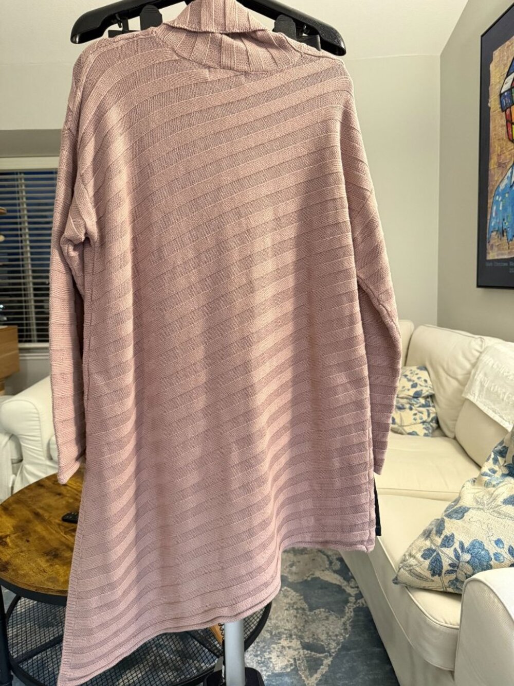 NWT Free People Free-est Asymmetric Ribbed Cowl Neck Tunic Sweater Cocoa S - Picture 8 of 8